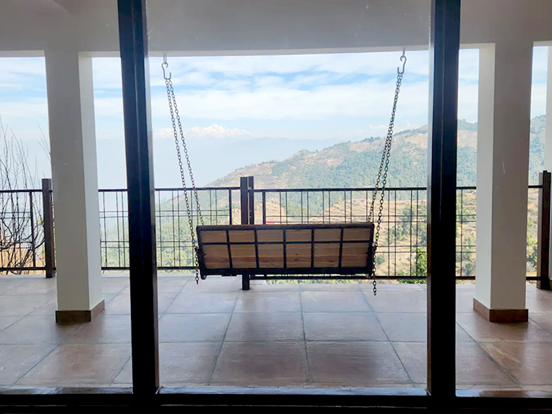 Balcony view at Mangat Farms Kanatal
